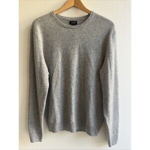J.Crew 100% Cashmere Crewneck Sweater Mens Medium Gray Brand New With Tags